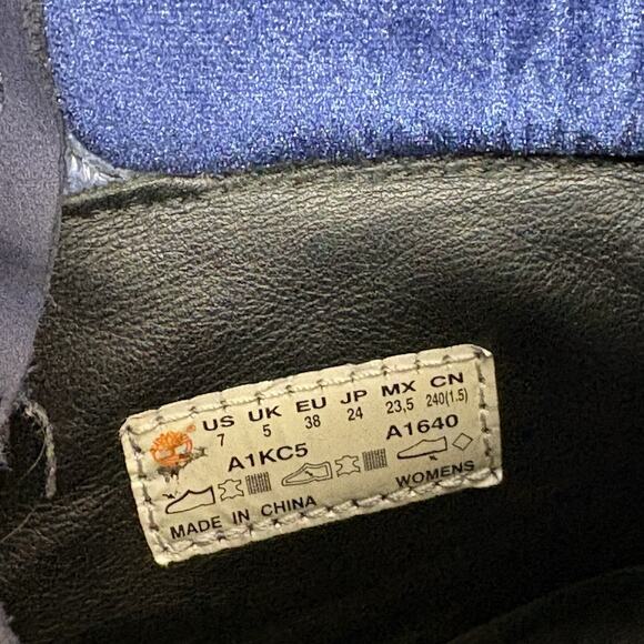 Timberland 6 In. Premium Boots Velvet Navy Nubuck Women’s Size 7 Blue TB0A1KC5 - Picture 16 of 16